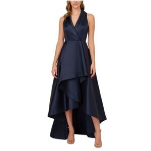 ADRIANNA PAPELL Womens Navy Lined Sleeveless Full-Length Formal Gown Dress 2 NWT
